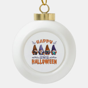 Adorno De Cerámica Tipo Bola Gnomos de Halloween