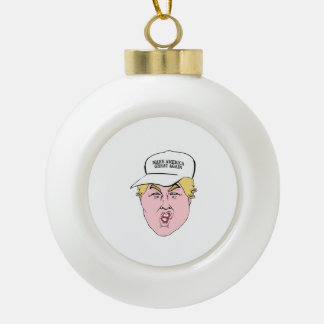 Adorno De Cerámica Tipo Bola Gorra de la caricatura de Donald Trump grande