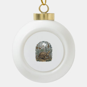 Adorno De Cerámica Tipo Bola Grabado Antiguo Tortuga Jardín Botánico