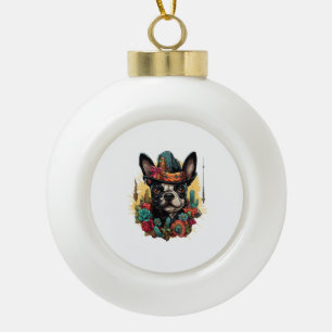 Adorno De Cerámica Tipo Bola Graciosa camiseta clásica de arte de Bulldog franc