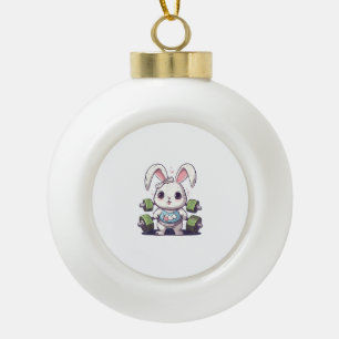 Adorno De Cerámica Tipo Bola Gracioso gimnasio Bunny Fitness Studio Rabbit Card