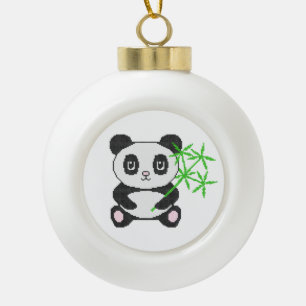Adorno De Cerámica Tipo Bola Gracioso panda de puntas cruzadas
