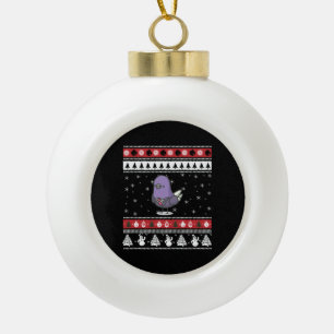 Adorno De Cerámica Tipo Bola Graciosos Navidades de Pigeon Ugly