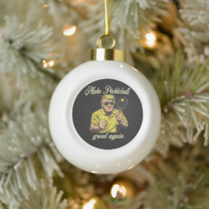 Adorno De Cerámica Tipo Bola Gráficos divertidos para amantes de Pickle Ball