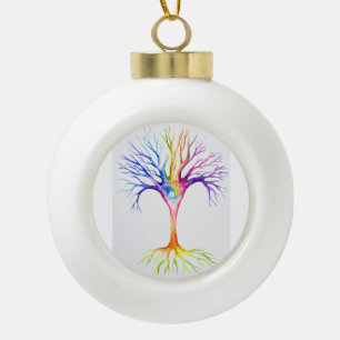 Adorno De Cerámica Tipo Bola Gran árbol neuronal colorido
