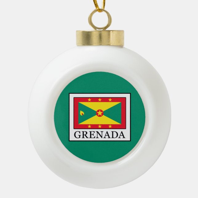 Adorno De Cerámica Tipo Bola Granada (Anverso)