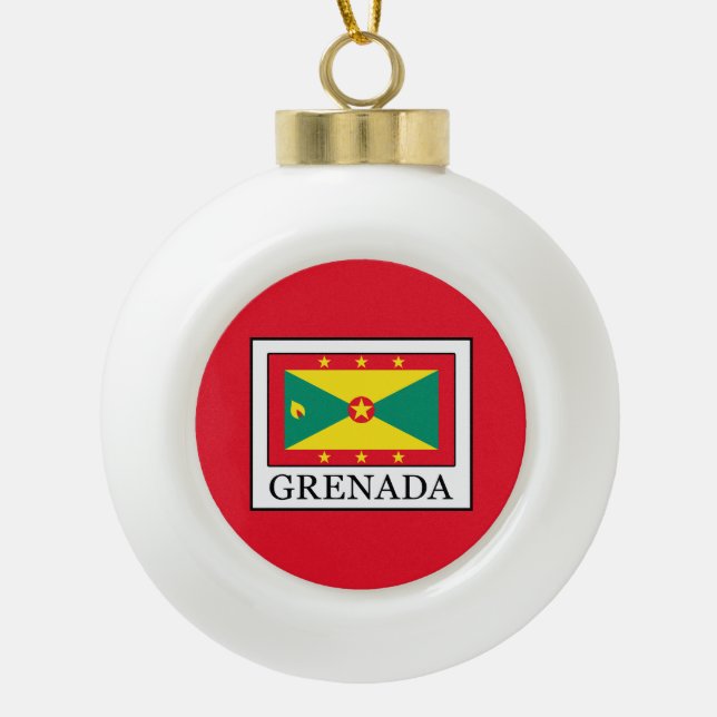 Adorno De Cerámica Tipo Bola Grenada (Anverso)
