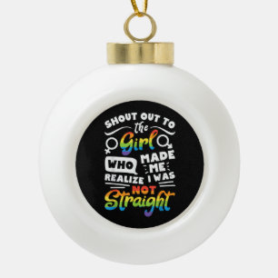 Adorno De Cerámica Tipo Bola Grito a la chica camiseta orgullo lésbico LGBT T G