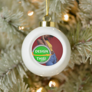 Adorno De Cerámica Tipo Bola ¡Guay! Ornamento de bolas de cerámica - Personaliz
