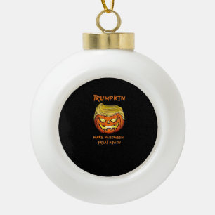 Adorno De Cerámica Tipo Bola Halloween Trumpkin Classic Funny