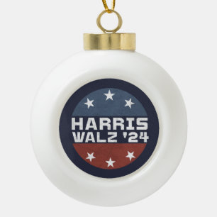Adorno De Cerámica Tipo Bola Harris Walz 2024 Campaign USA Flag
