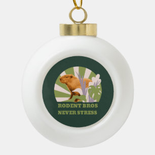 Adorno De Cerámica Tipo Bola Hermanos Roedores Nunca Estresan Capybara