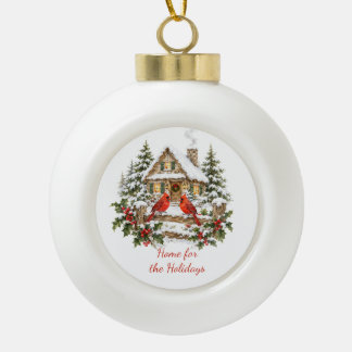 Adorno De Cerámica Tipo Bola Hogar para las fiestas Cardenal Rojo Personalizado
