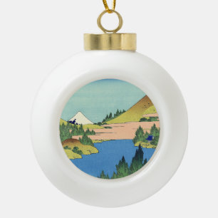 Adorno De Cerámica Tipo Bola Hokusai Lago Hakone en la provincia de Sagami