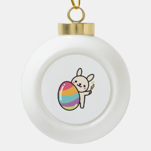 Adorno De Cerámica Tipo Bola Huevo de Semana Santa Pintando Huevo de Pascua Ado
