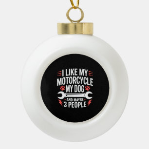 Adorno De Cerámica Tipo Bola Humor del dueño del perro de motocicleta
