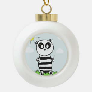 Adorno De Cerámica Tipo Bola Ilustración de Panda Adorable