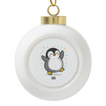 Ilustración personalizada de pingüino bailando fel