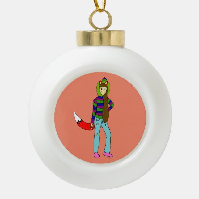 Adorno De Cerámica Tipo Bola imbécil (Anverso)