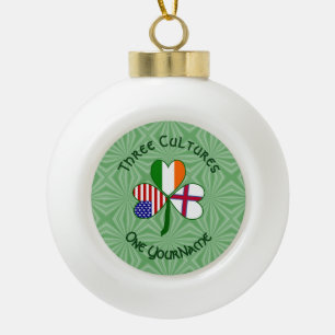Adorno De Cerámica Tipo Bola Islas Feroe Irlanda EE. UU. Trébol Personalizado