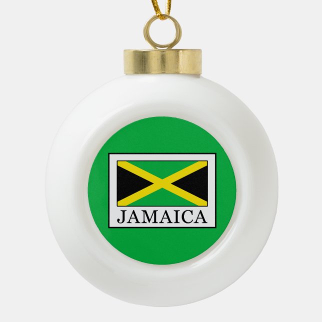 Adorno De Cerámica Tipo Bola Jamaica (Anverso)