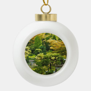 Adorno De Cerámica Tipo Bola Jardín Japonés - Estética Tradicional