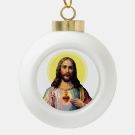 Adorno De Cerámica Tipo Bola Jesus Christus en el estilo de arte pop
