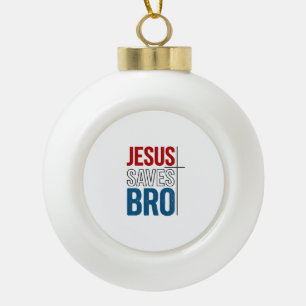 Adorno De Cerámica Tipo Bola Jesús salva diseño de tipografía cristiana para ca