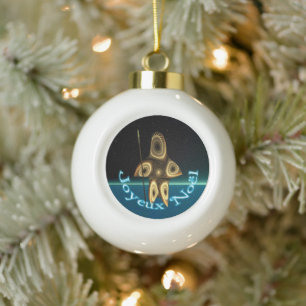 Adorno De Cerámica Tipo Bola Joyeux Noё l - Cazador de inuit fractal