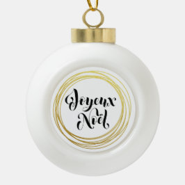 Adorno De Cerámica Tipo Bola Joyeux Noël - Feliz Navidad