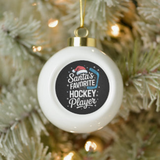 Adorno De Cerámica Tipo Bola Jugador de Hockey Favorito de Santa Navidad Puck S