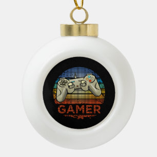 Adorno De Cerámica Tipo Bola Jugador de videojuegos retro para chicos y chicas 