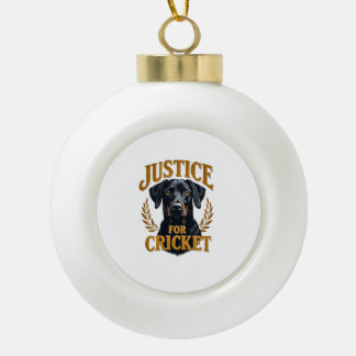 Adorno De Cerámica Tipo Bola Justicia Para Cricket Tipografía Vintage Memorial 