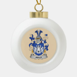Adorno De Cerámica Tipo Bola Kelly Coat of Arms Ornament