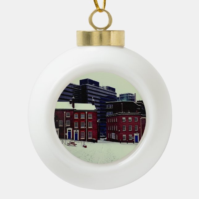 Adorno De Cerámica Tipo Bola La plaza (Anverso)