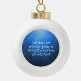 Adorno De Cerámica Tipo Bola Las Estrellas Brillan Sobre El Nacimiento De Los Q