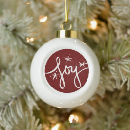 Adorno De Cerámica Tipo Bola Letras de Feliz Navidad Alegria Copos de Nieve Dib