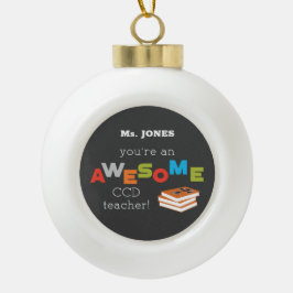 Adorno De Cerámica Tipo Bola Libro del Día de Apreciación del Profesor CCD, imp