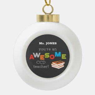 Adorno De Cerámica Tipo Bola Libro del Día de Apreciación del Profesor CCD, imp