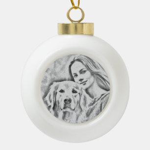 Adorno De Cerámica Tipo Bola Llaveiro Personalizado con Foto de Mascota Regalo 