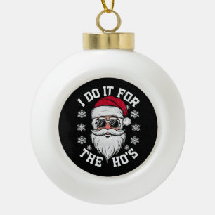 Adorno De Cerámica Tipo Bola Lo Hago Por Las Perras Navidades Divertidas Santa