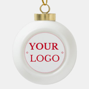 Adorno De Cerámica Tipo Bola Logotipo de negocio Guión de oro moderno