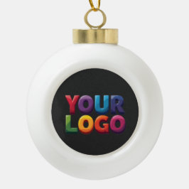 Adorno De Cerámica Tipo Bola Logotipo personalizado|Sube tu logotipo | Negocio
