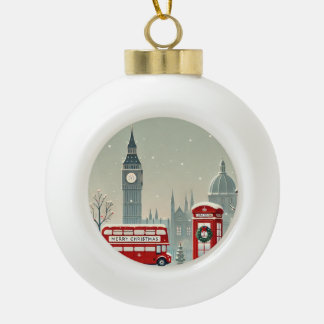 Adorno De Cerámica Tipo Bola London Christmas | Big Ben & Festive London