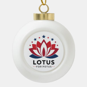 Adorno De Cerámica Tipo Bola Lotus para POTUS Kamala Harris 2024