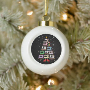 Adorno De Cerámica Tipo Bola Luces de árbol de máquina de coser de Navidad Calc