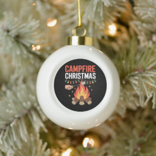 Adorno De Cerámica Tipo Bola Luces de Fuego para Tostar Malvaviscos en Fogata N