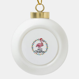 Adorno De Cerámica Tipo Bola Luces de Navidad de Flamenco Fiesta