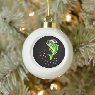 Adorno De Cerámica Tipo Bola Luces de sombrero de Santa de lubina de Navidad Pe