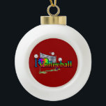 Adorno De Cerámica Tipo Bola Me encanta el voleibol<br><div class="desc">Gran adorno arbolado para los amantes del voleibol.</div>